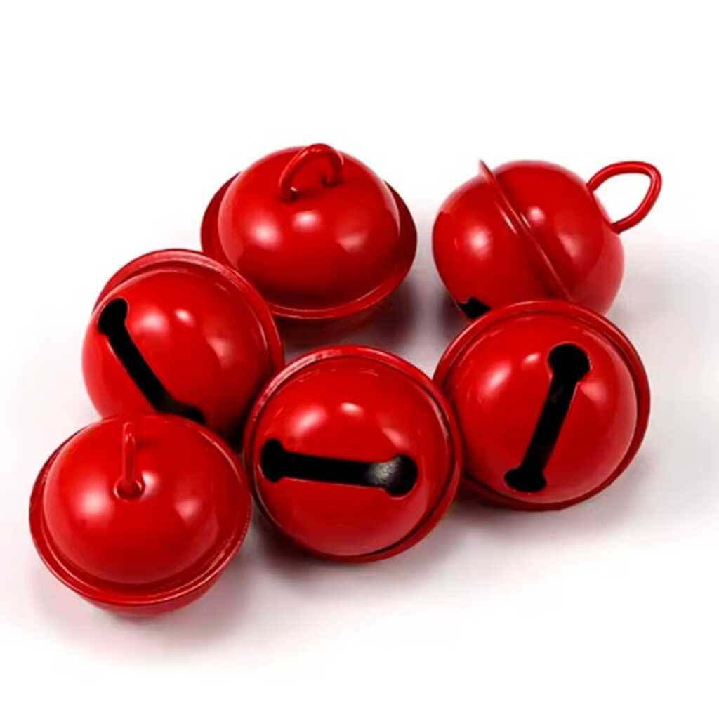paq. 5 cascabeles 22mm rojo