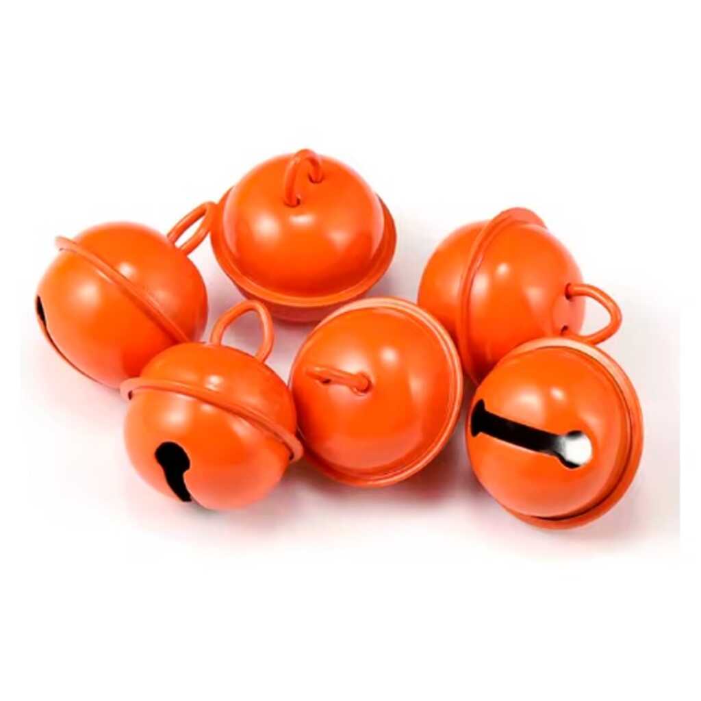 paq. 5 cascabeles 22mm naranja