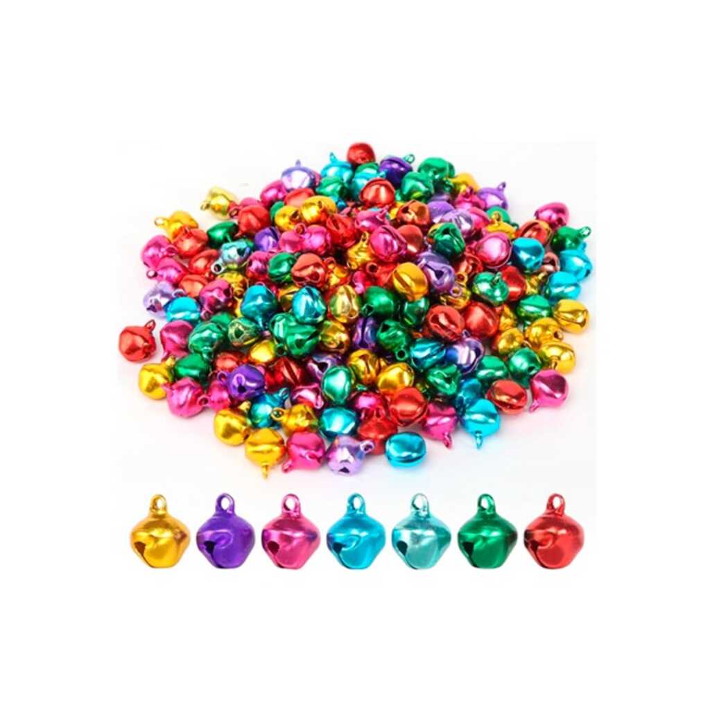 paq. 50 cascabeles 8mm multi colores