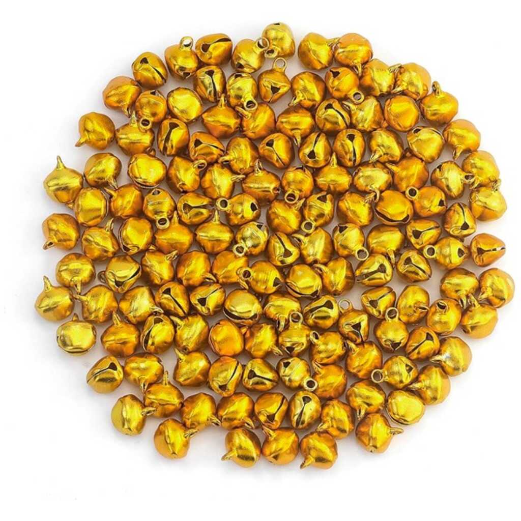 paq. 75 cascabeles 6mm dorados
