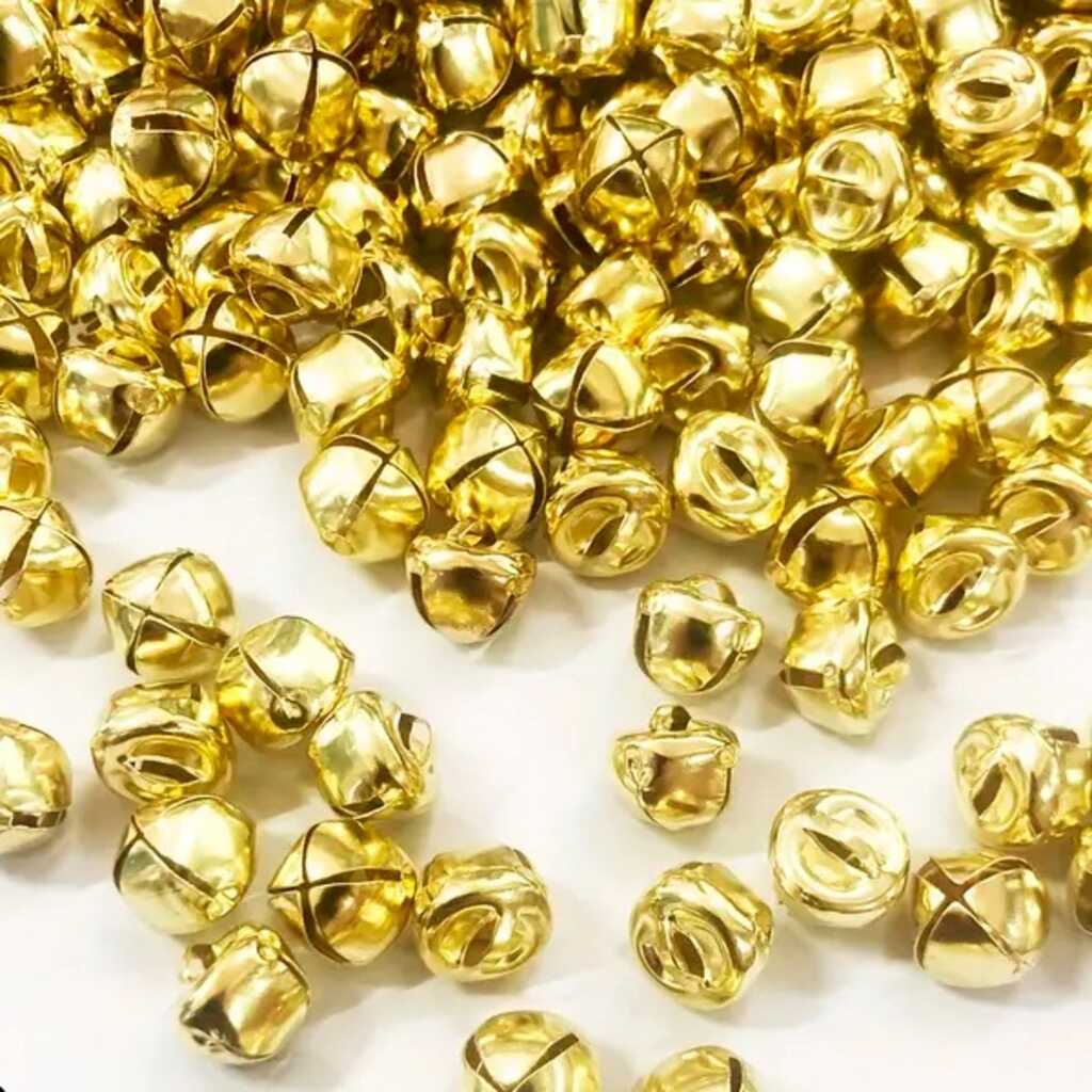 paq. 50 cascabeles 8mm dorados