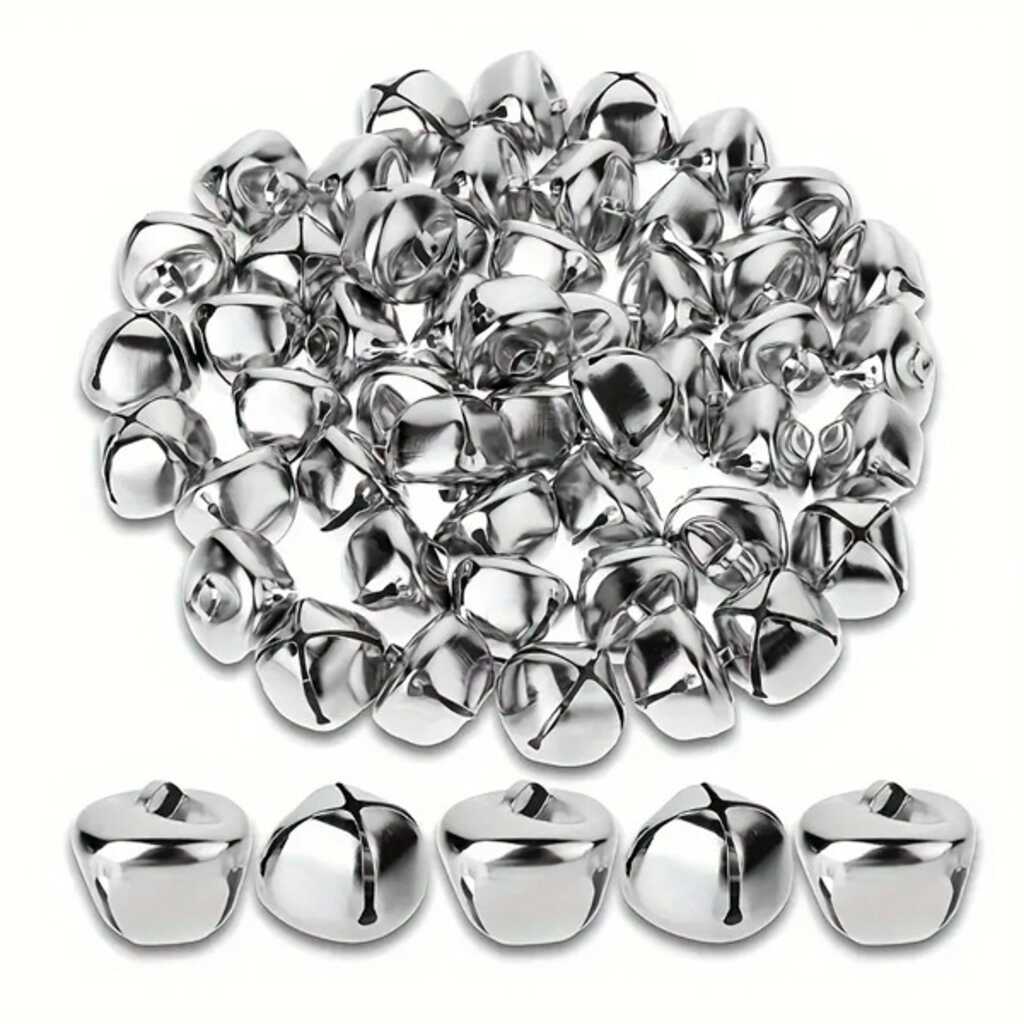 paq. 15 cascabeles 12mm plateados