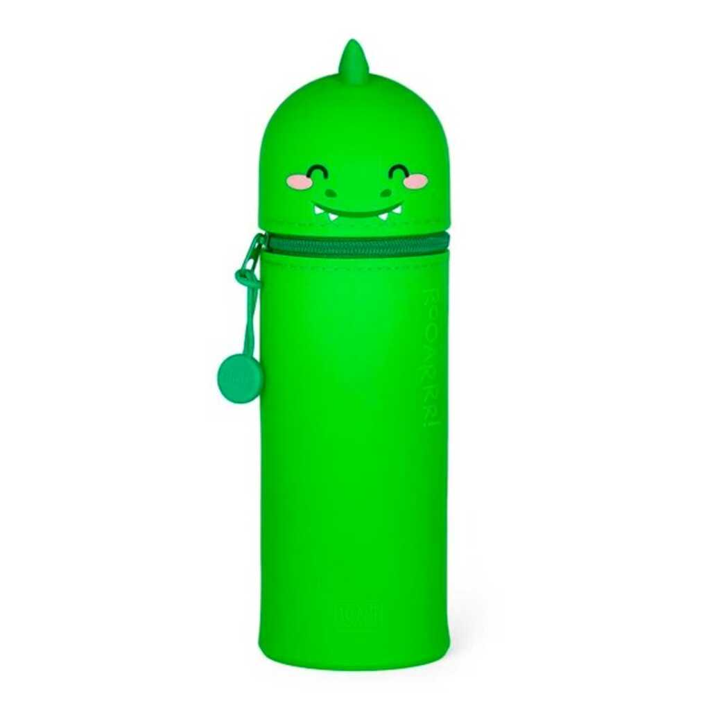 estuche silicona 2 en 1 - kawaii - dino