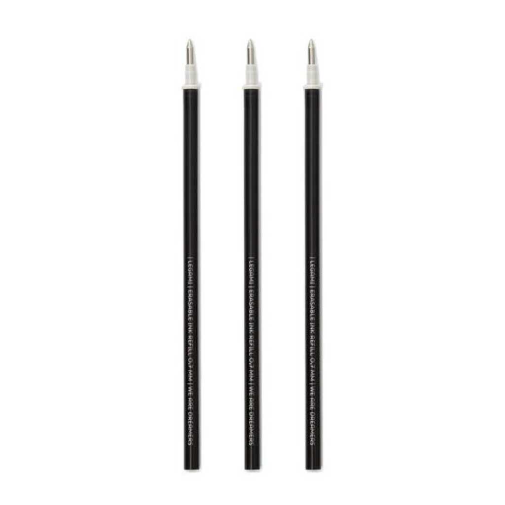 set 3 recambios bolig.gel borrable negro