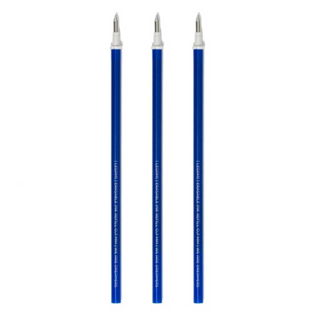 set 3 recambios bolig.gel borrable azul