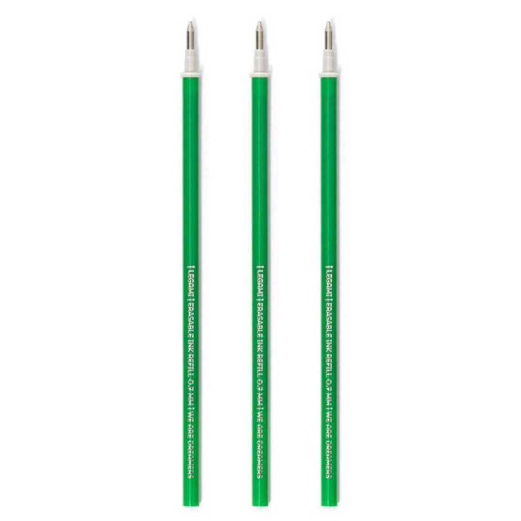 set 3 recambios bolig.gel borrable verde