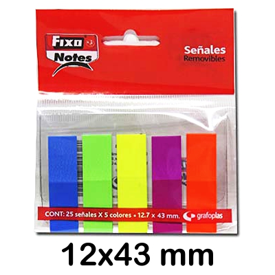 blister 5 marcadores 13x43mm 25h colores