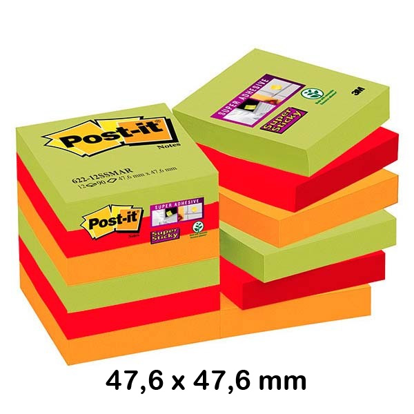 pack 12 blocs 47,6x47,6 post-it sticky
