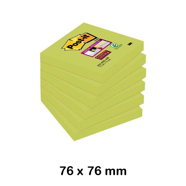 bloc 76x76mm post-it verde ss