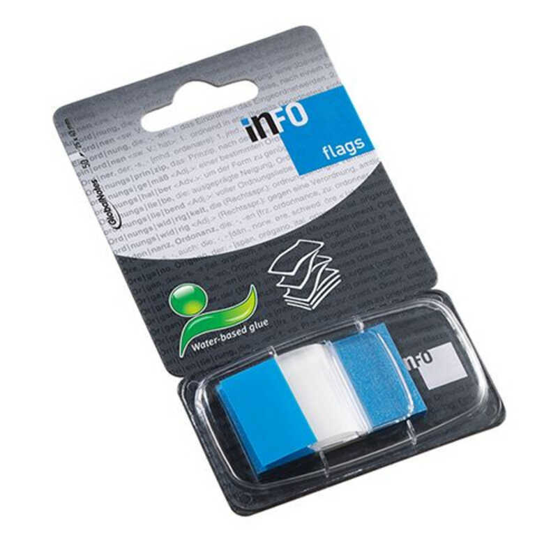 banderitas adh.c/dispen.25x43mm azul