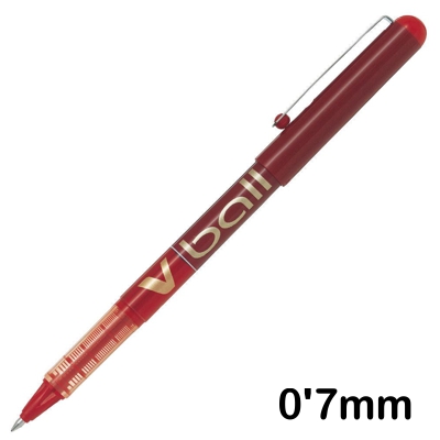 rotulador con bola 0.7mm. rojo