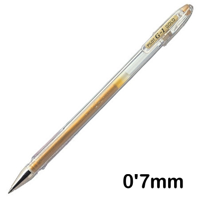 boligrafo pilot g1 0.7mm oro