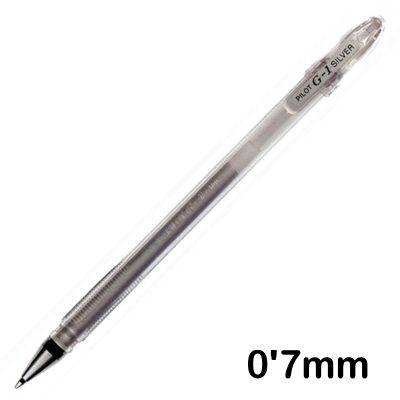 boligrafo pilot g1 0.7mm plata