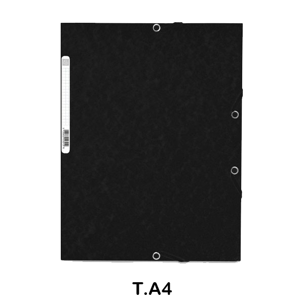 carpeta c/gomas nature 355gr negra