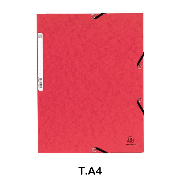 carpeta c/gomas nature 355gr. rojo