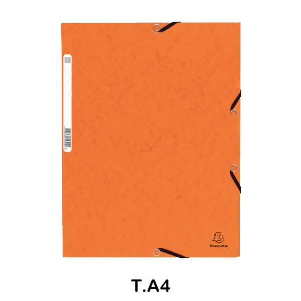 carpeta c/gomas nature 355gr naranja