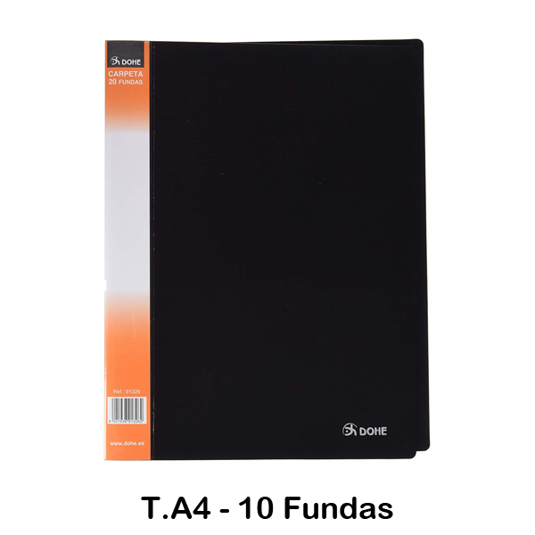 carpeta 10 fundas pp 500 micras a4