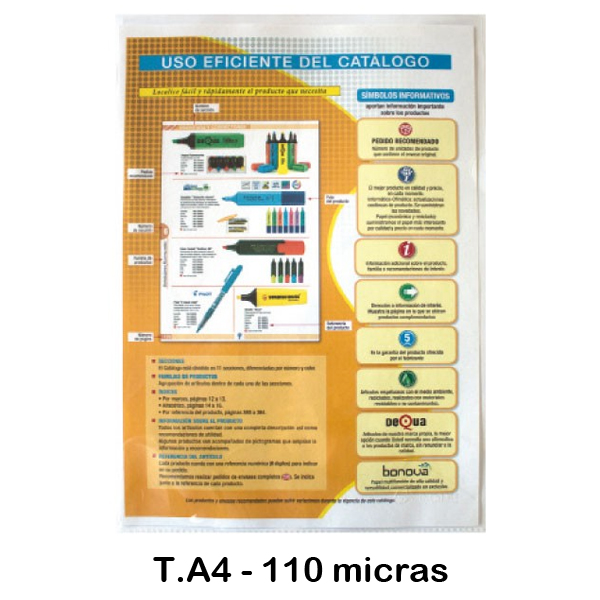 caja 100 fundas uâ¥ero a4 cristal dohe