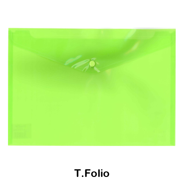 sobre polipropileno folio verde fluor