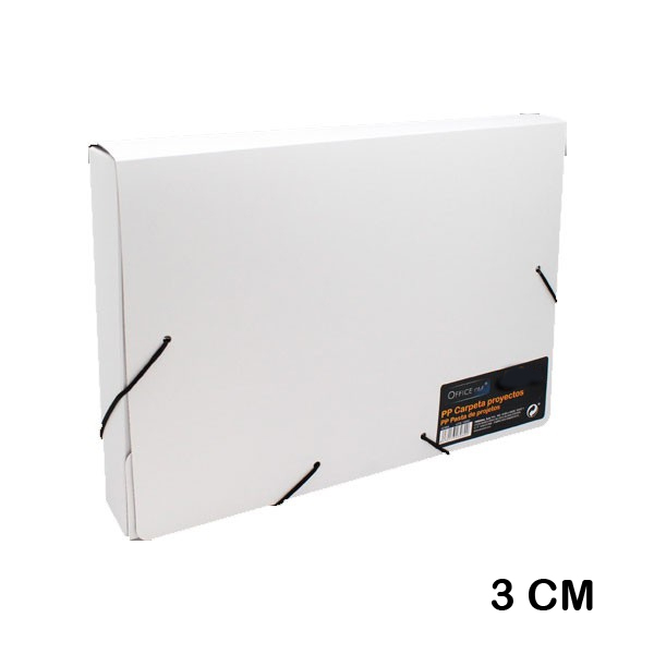 carpeta proyectos plastico 3cm blanco