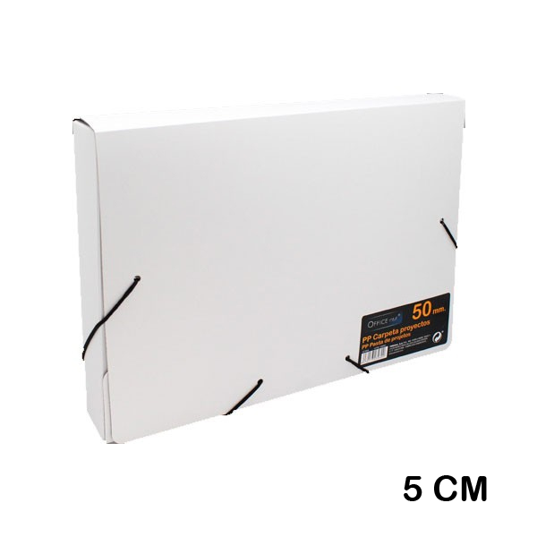 carpeta proyectos plastico 5cm blanco