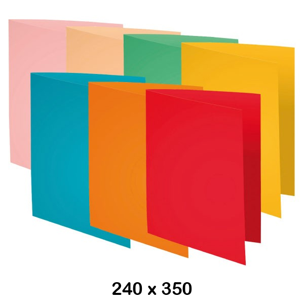 pack 100 subcarpetas 180gr folio v/col