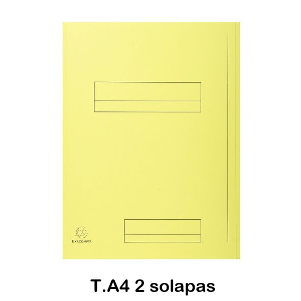 pack 50 subcarpetas 2 solapas amarillo