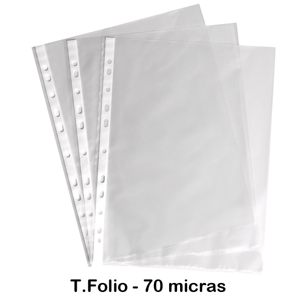 caja 100 fundas t.folio cristal multital