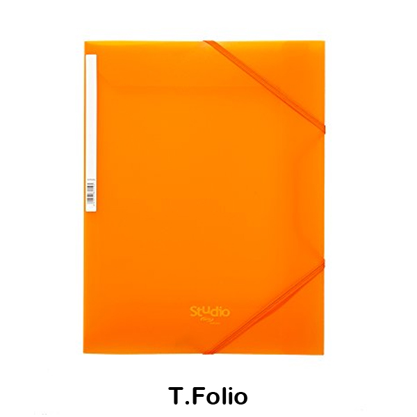 carpeta gomas con solapa poli.naranja a4