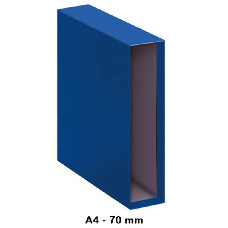 caja archivador a4 azul lomo de 70mm