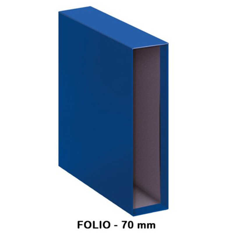caja archivador f. azul lomo de 70mm