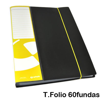 carpeta 60 fundas folio con tarjetero