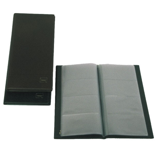 tarjetero pvc acabado piel negro