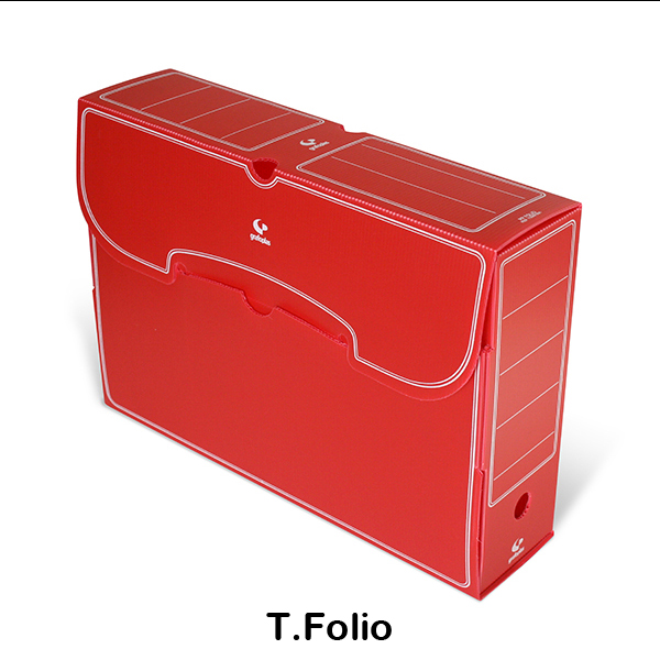 archivo definitivo folio rojo plastico