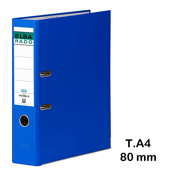 archivador a4 lomo 7.5cm azul