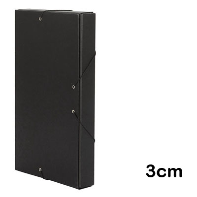 caja proyecto carton negro 3 cm.