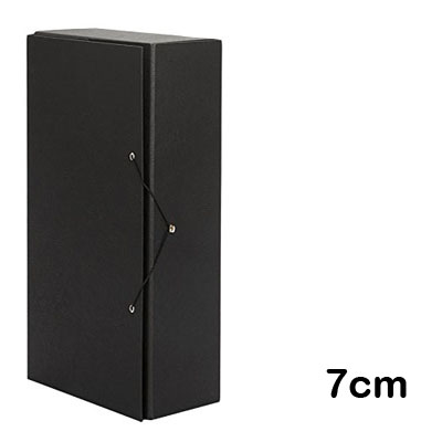 caja proyecto carton negro 7 cm.