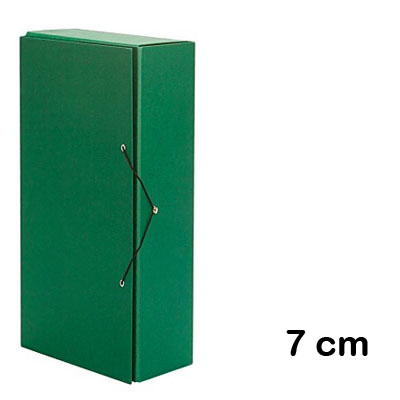 caja proyecto carton verde 7 cm.