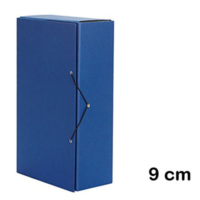 caja proyecto carton azul 9 cm.
