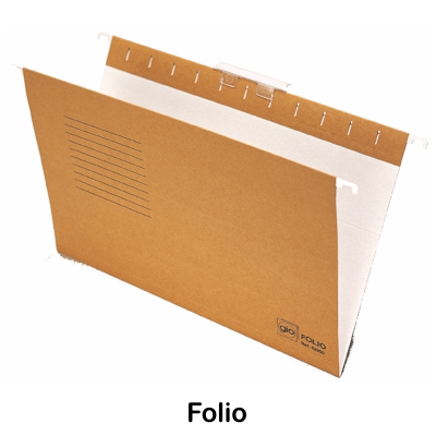 paquete 25 carpetas colgantes folio kraf