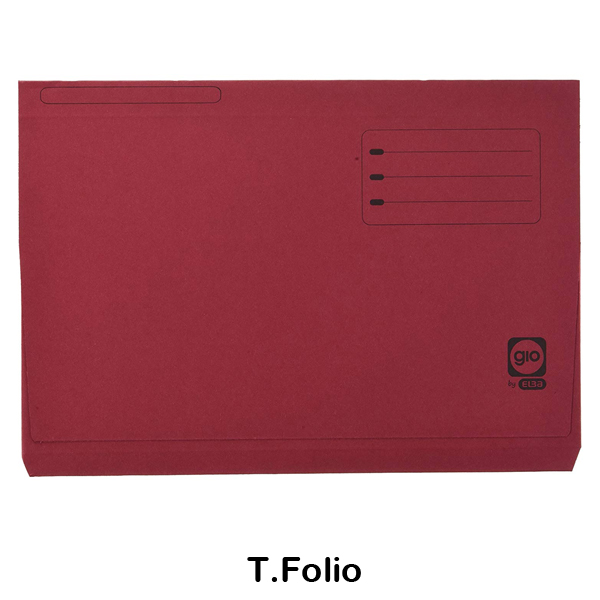 subcarpeta con bolsa rojo folio elba