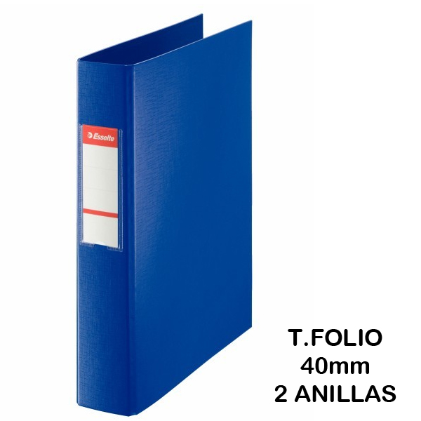 carpeta anillas 40mm 2a azul