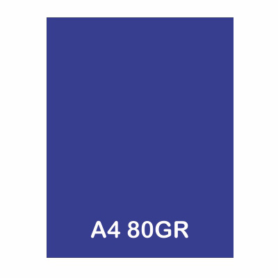 paquete 500h papel a4 80gr azul fuerte
