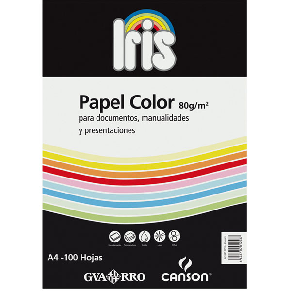 paquete 100h papel a4 80gr verde billar