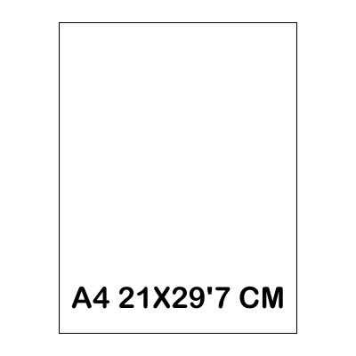 paquet 50f. cartolina a4 185gr. blanc