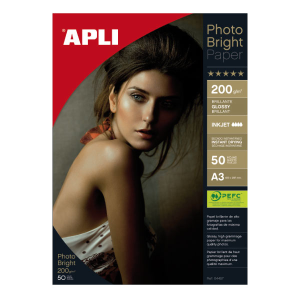 paquete 50h. papel fotografico a3 200gr