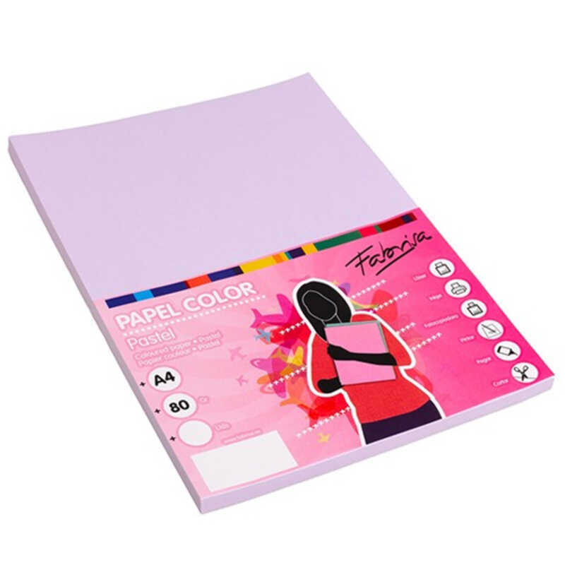 paquete 100h papel a4 80gr lila