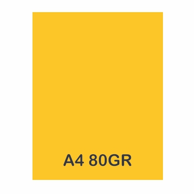 paquete 100h papel a4 80gr amarillo gual