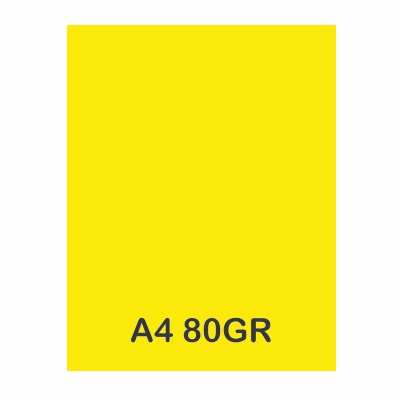 paquete 500h papel a4 80gr amarillo cana