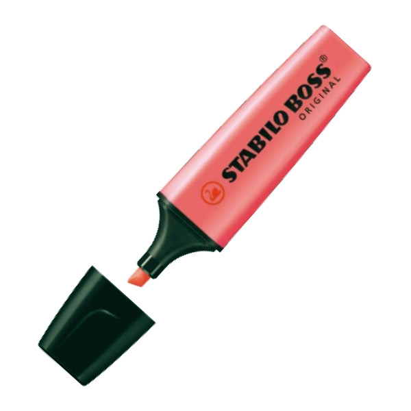 rotulador fluor stabilo boss rojo